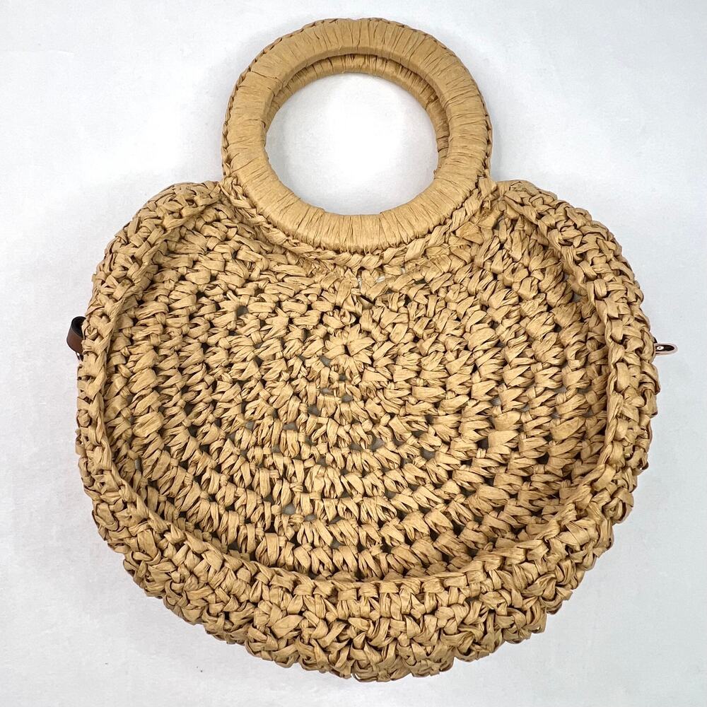 LC Lauren Conrad Woven Straw Round Purse